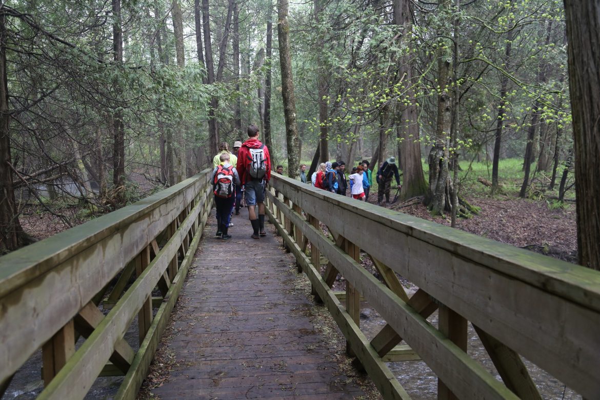 Environmental Leaders of Tomorrow students explore forest trail at Claremont Nature Centre