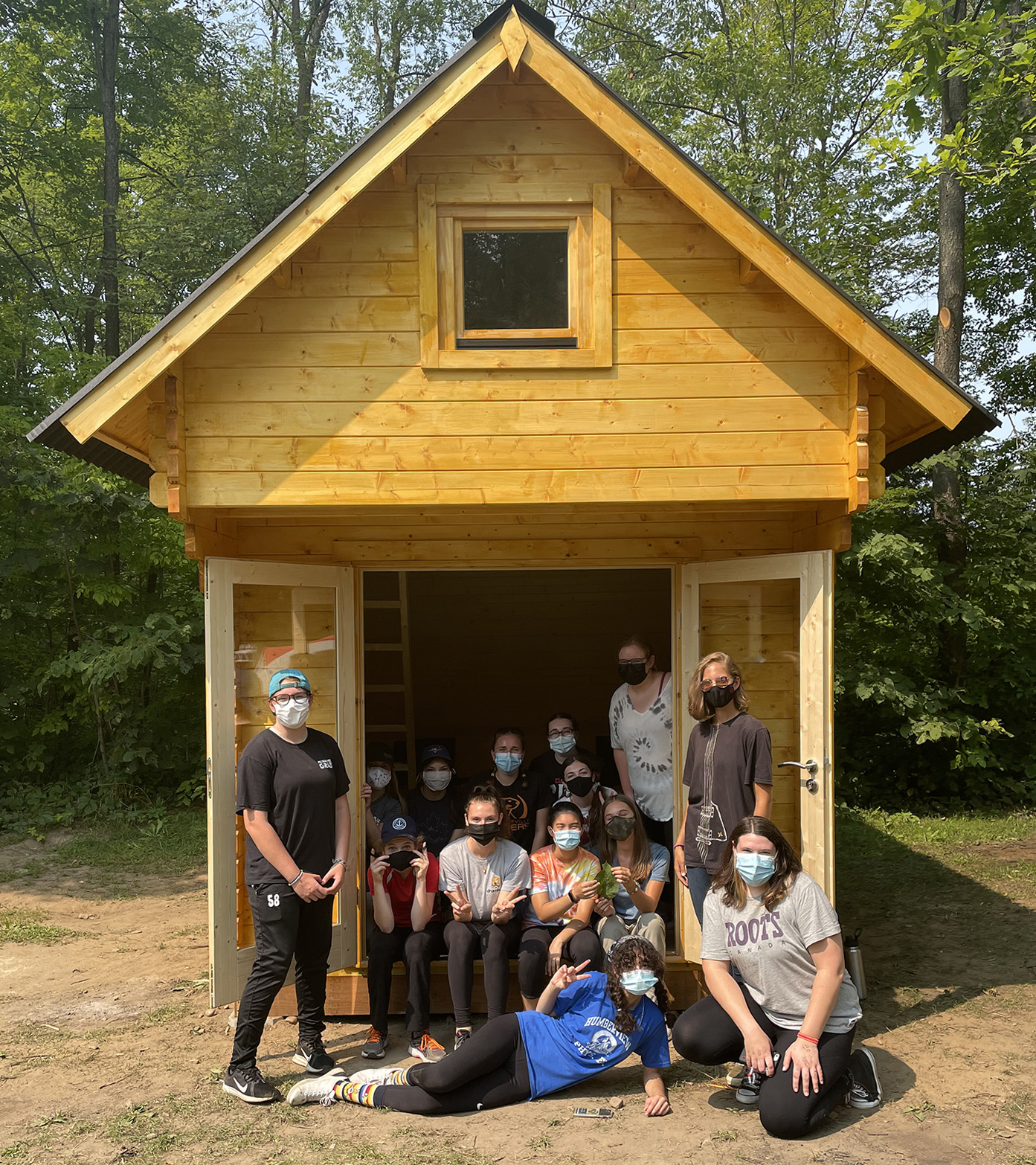 Girls Can Too participants build at cabin at Albion Hills Conservation Park