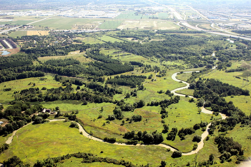 aerial view of greenspace in TRCA jurisdiction