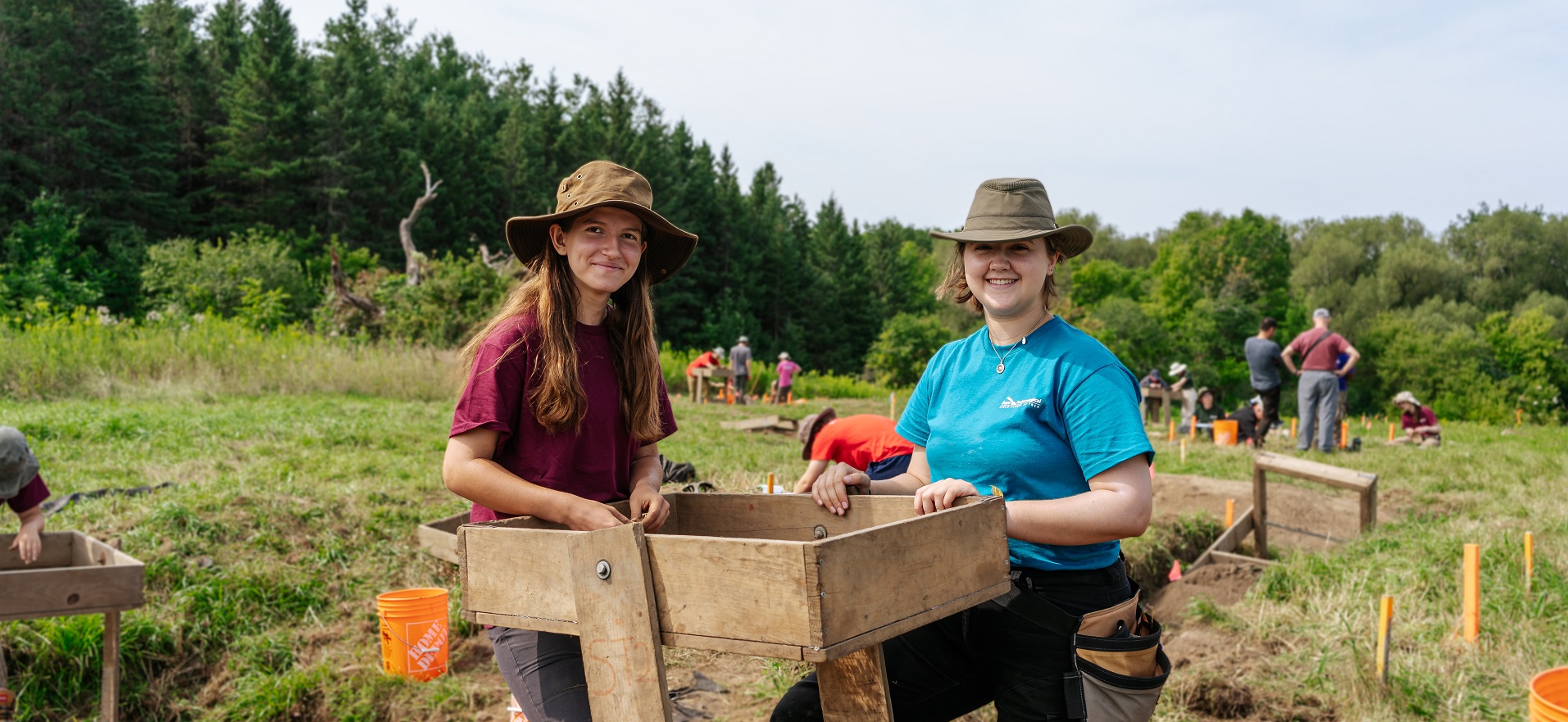 high school students take part in the Boyd Archaeological Field School summer program
