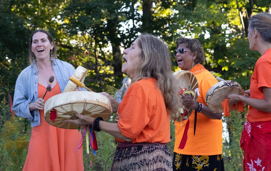 National Day for Truth and Reconciliation ceremony at the Medicine Wheel Garden at Heart Lake Conservation Park